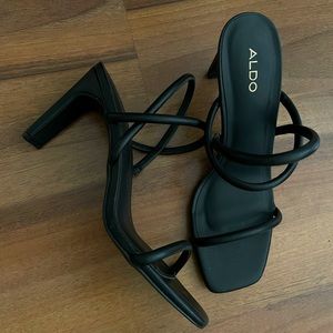 Leather Heeled Strap Sandals